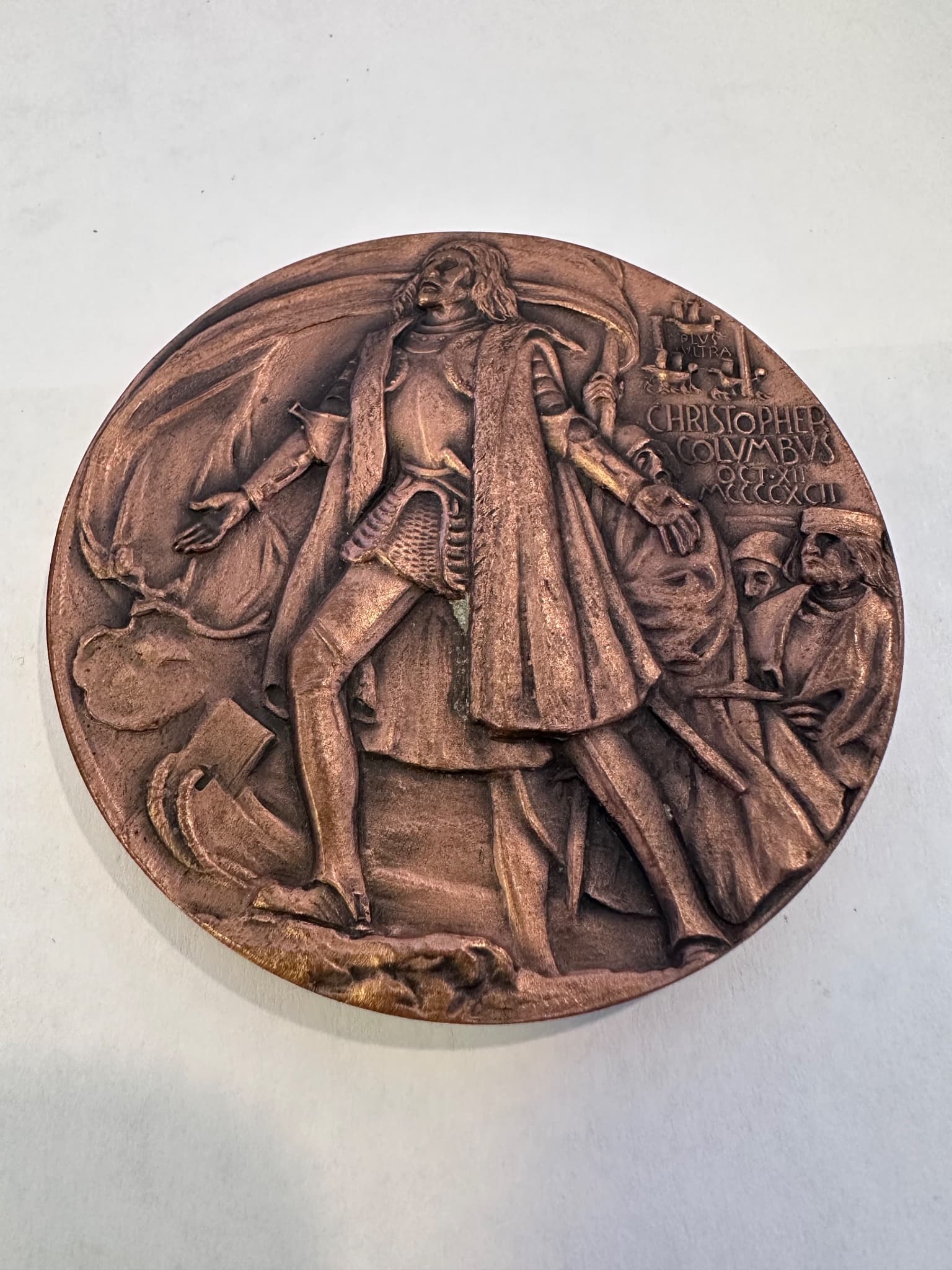 Augustus Saint-Gaudens World's Columbian Exposition Bronze Commemrative Medal - Original Box + Leaflet 2