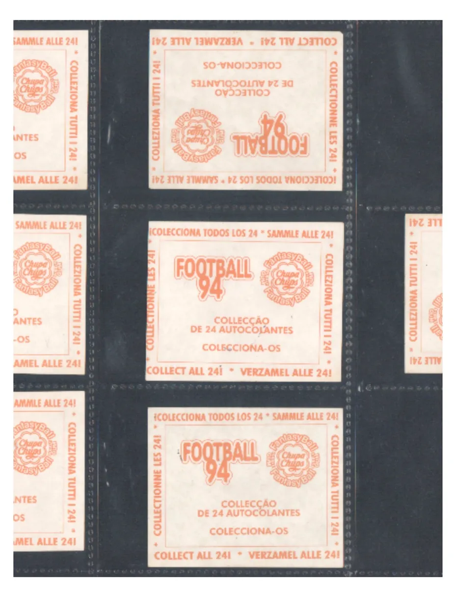 Chupa Chups 1994 World Cup stickers 2