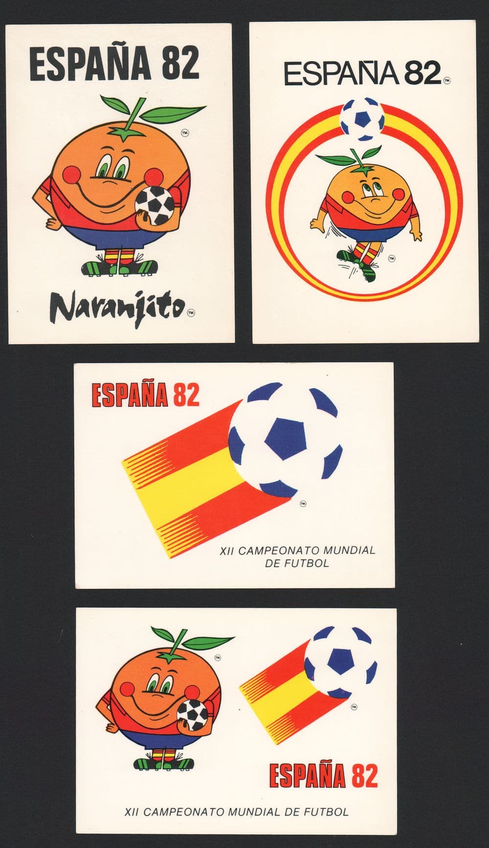 Lot of FIFA World Cup Postcards 1982 (*4)