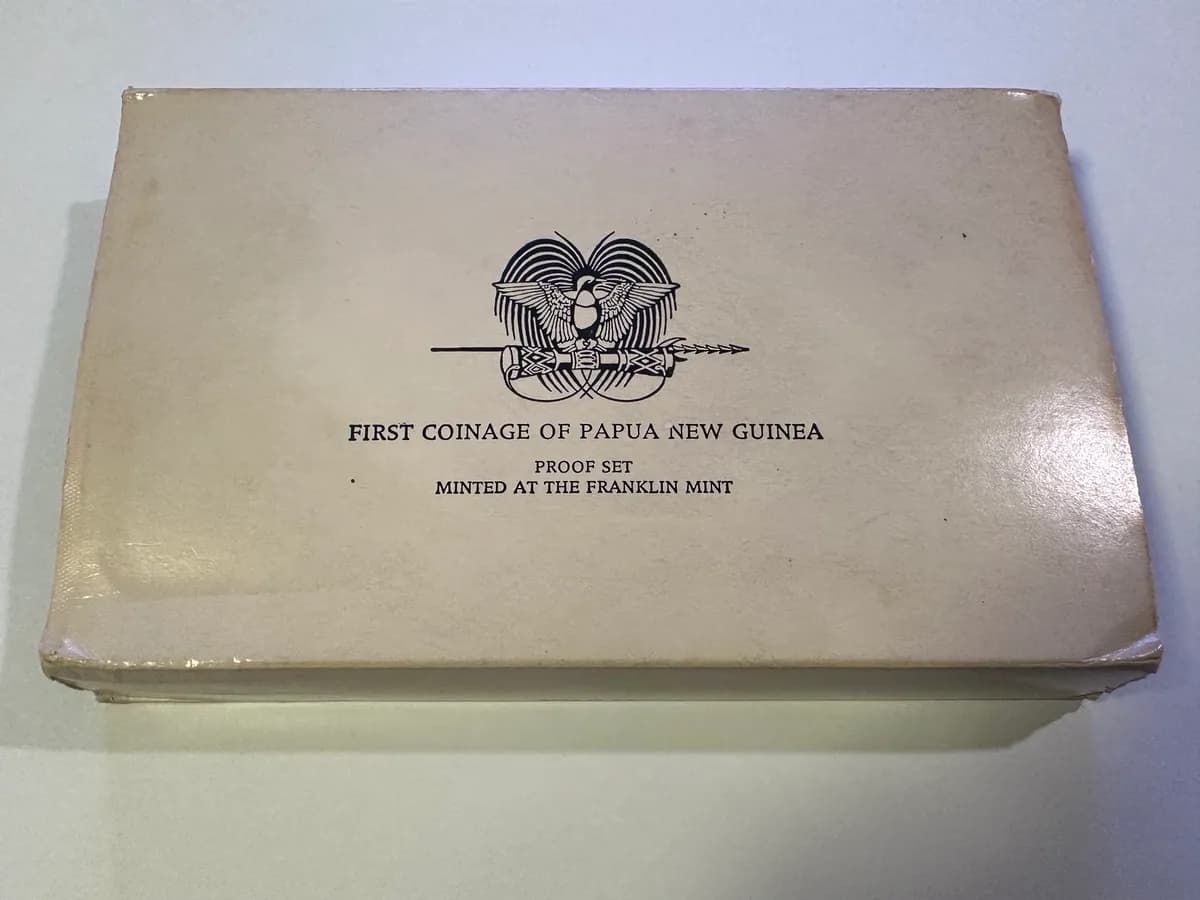 Papua New Guinea 1975 First Coinage 8-Coin Proof Set, Franklin Mint 2