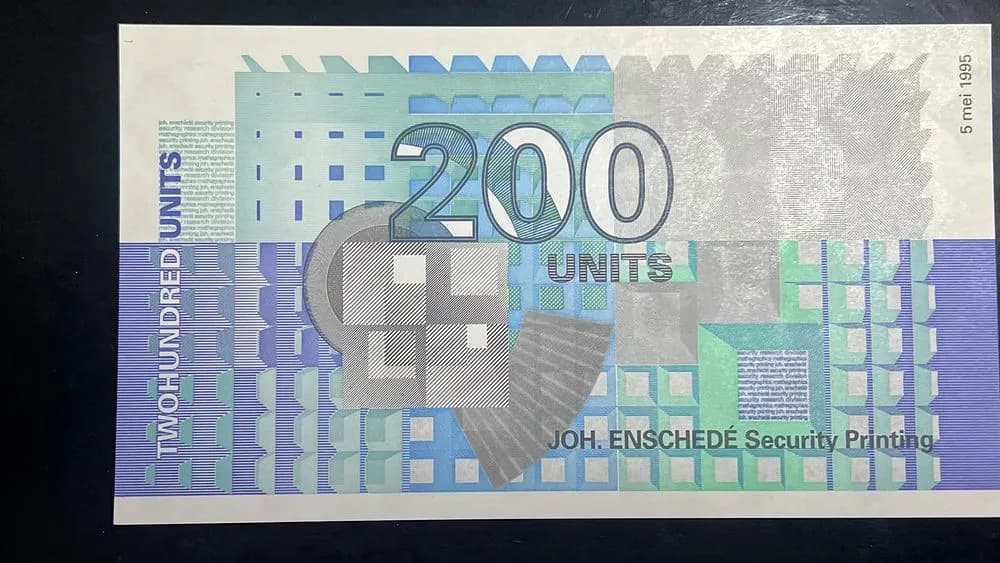 Joh. Enschedé 200 Units Security Test Note, 1995, UNC 5