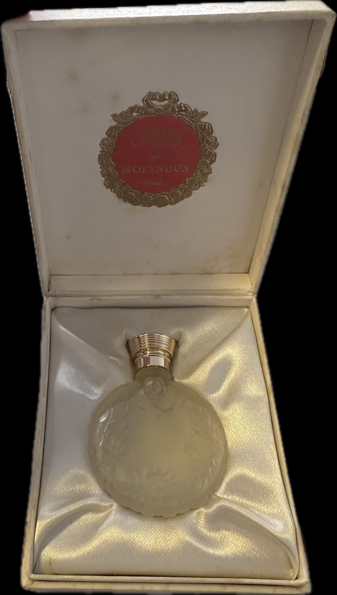 Vintage Molyneux Fete pure Parfum Extrait Bottle in Case - Paris
