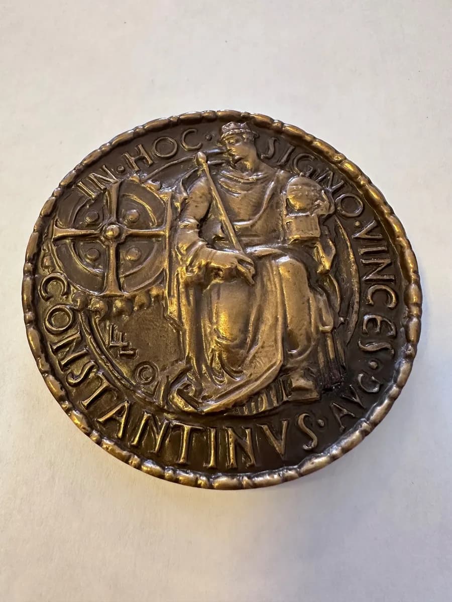 Society of Medalists 61st Issue "Roma Aeterna" Bronze Medal by Leo Lentelli, 1960, Romulus and Remus, Constantine, 73 mm, Boxed 2