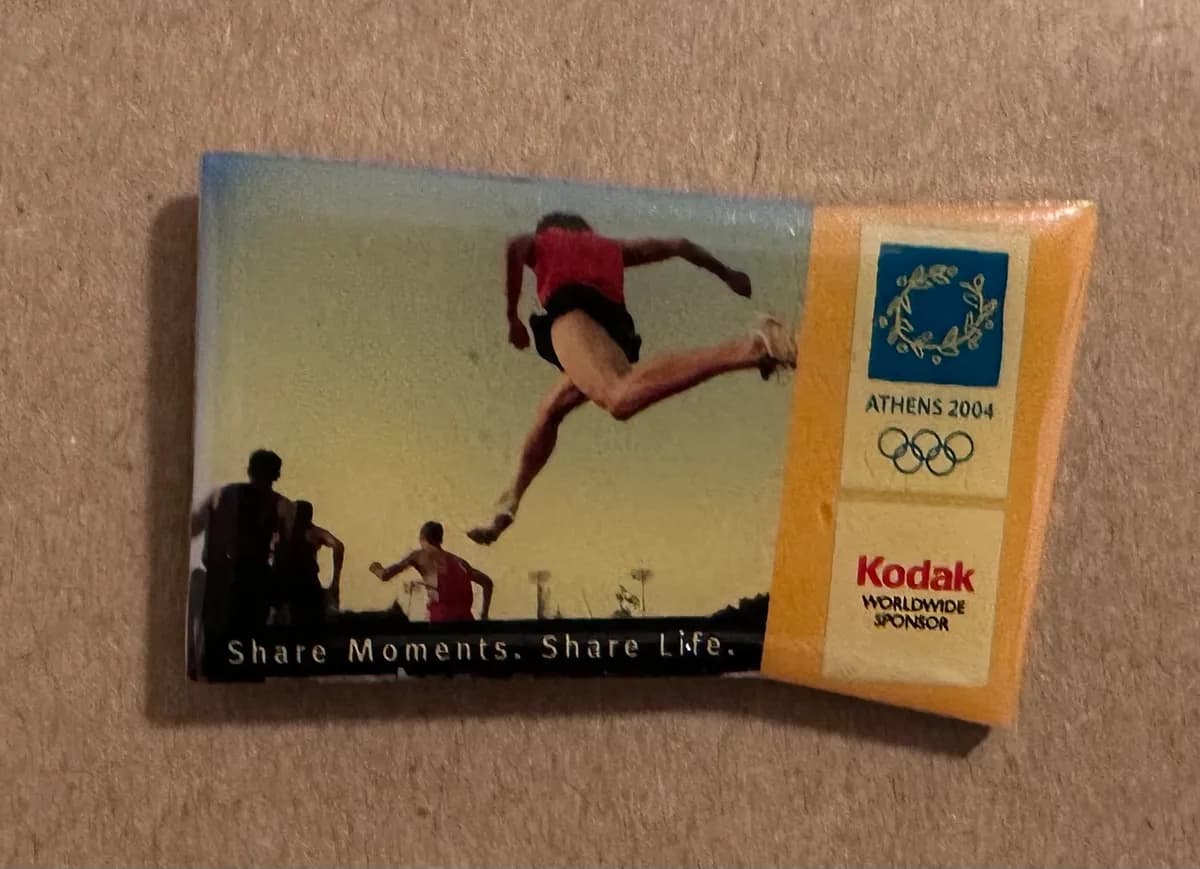 Athens 2004 Olympics Kodak Worldwide Sponsor Pin – Share Moments Share Life 2