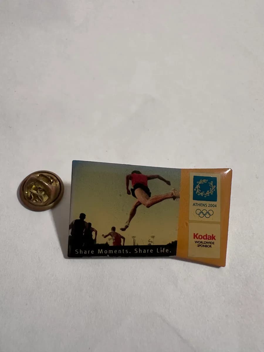 Athens 2004 Olympics Kodak Worldwide Sponsor Pin – Share Moments Share Life