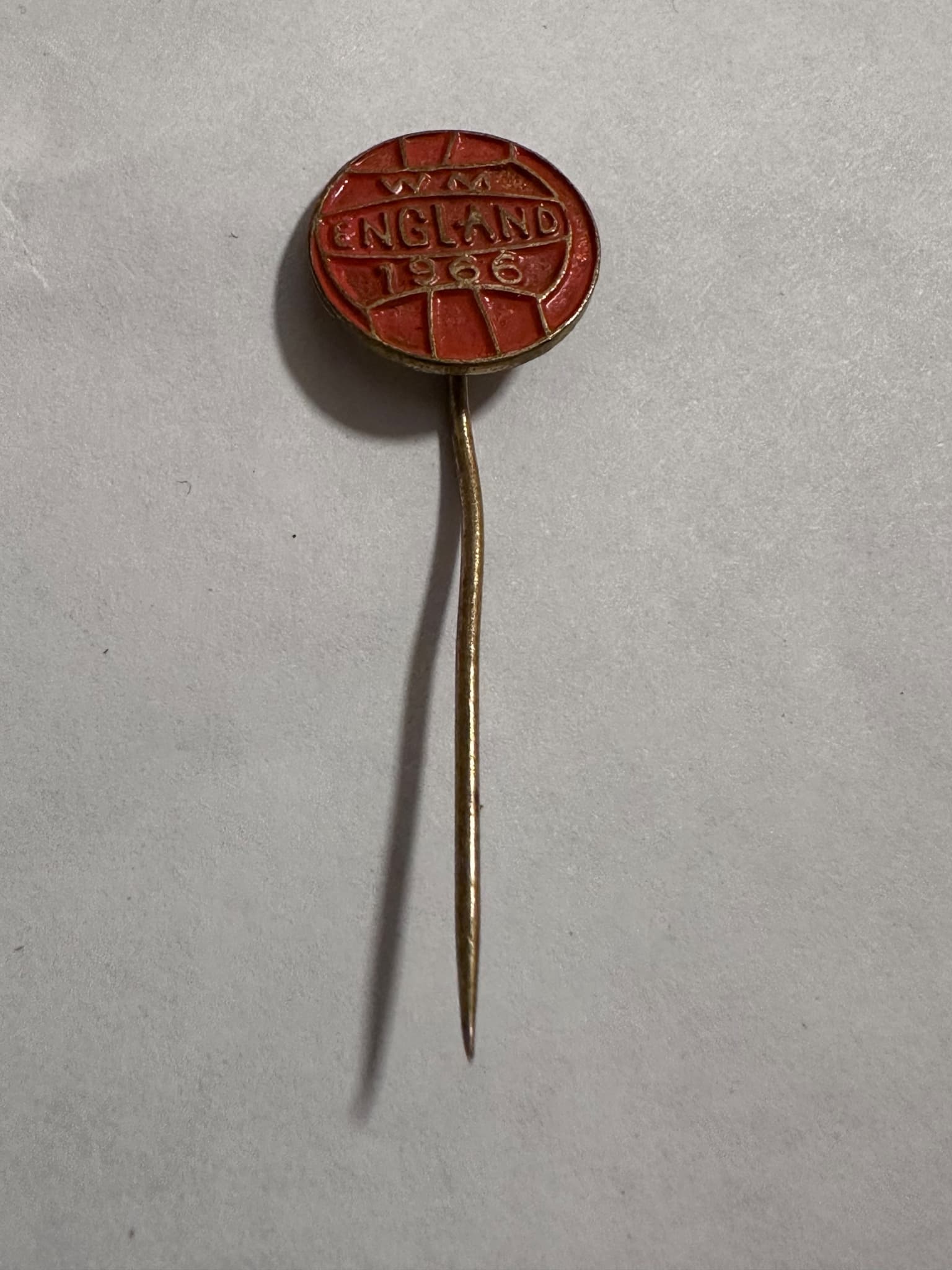 1966 W.M.A England Basketball Stick Pin - Vintage Sports Enamel Badge 3