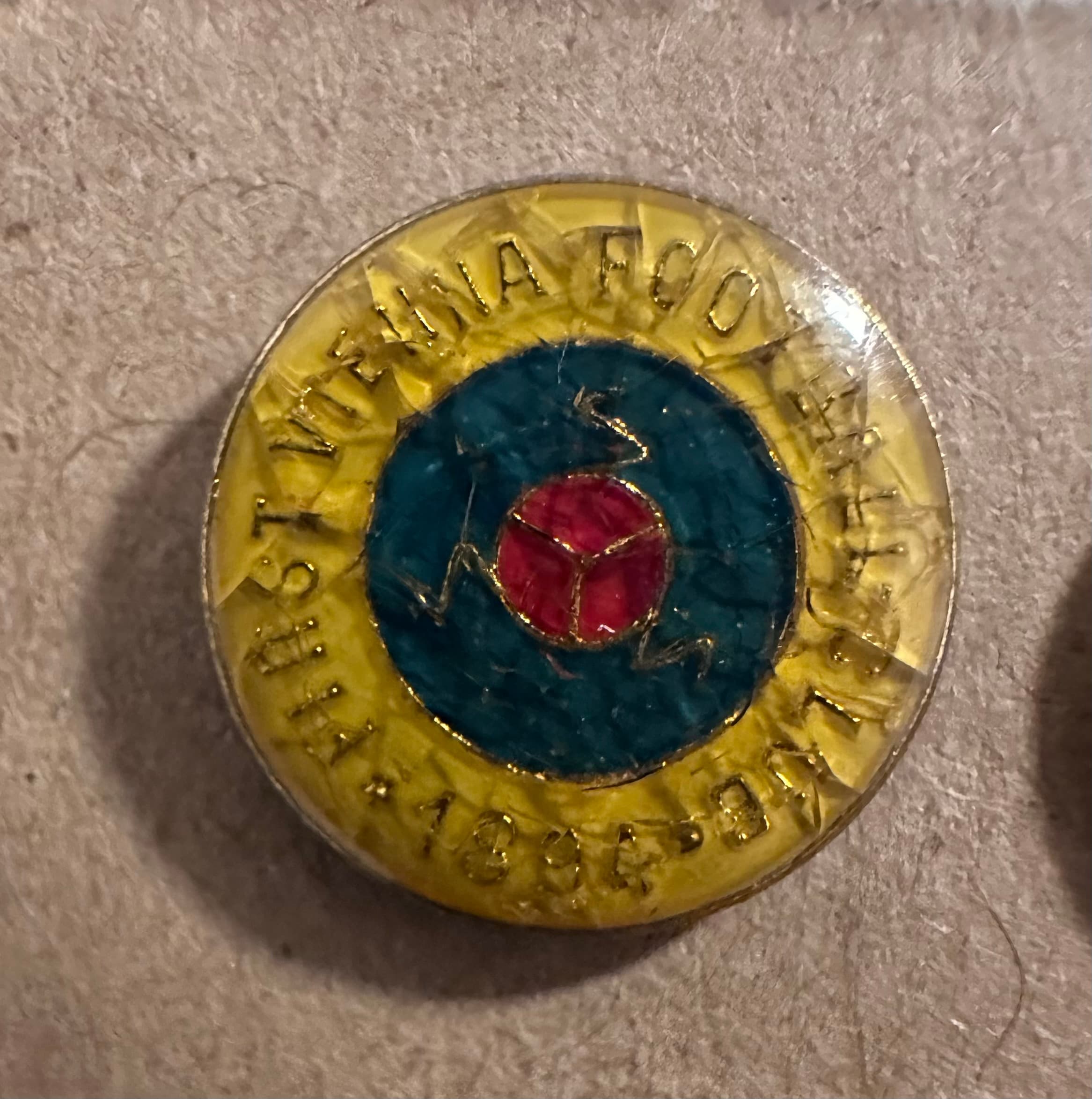 Vintage First Vienna Football Club 1894 Enamel Pin