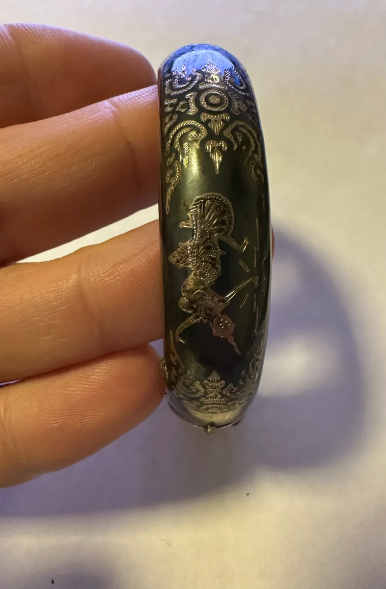 Siam Sterling Niello Bracelet 8