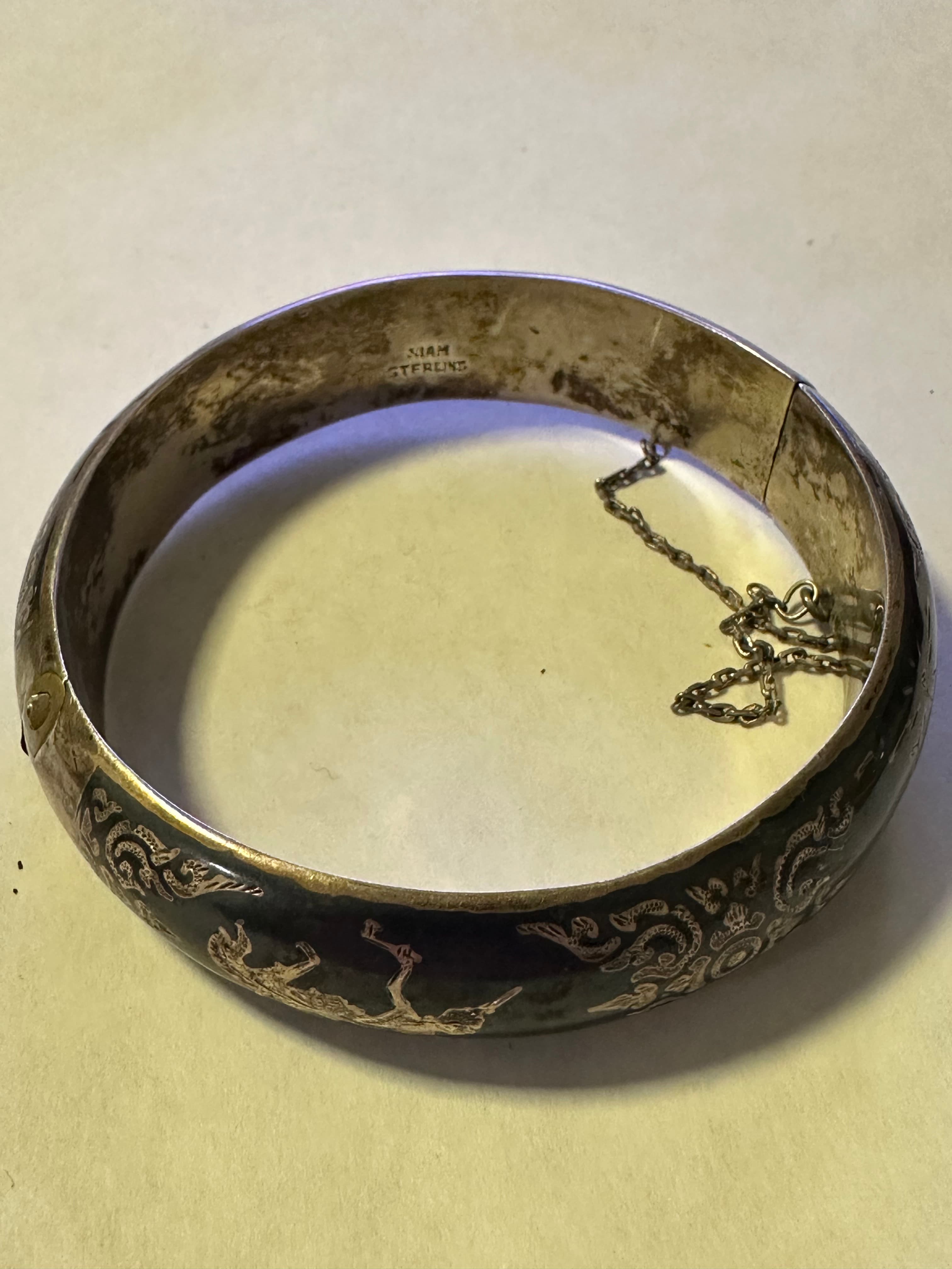 Siam Sterling Niello Bracelet 2