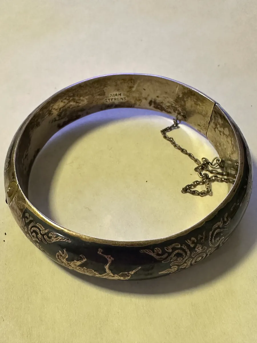 Siam Sterling Niello Bracelet 7