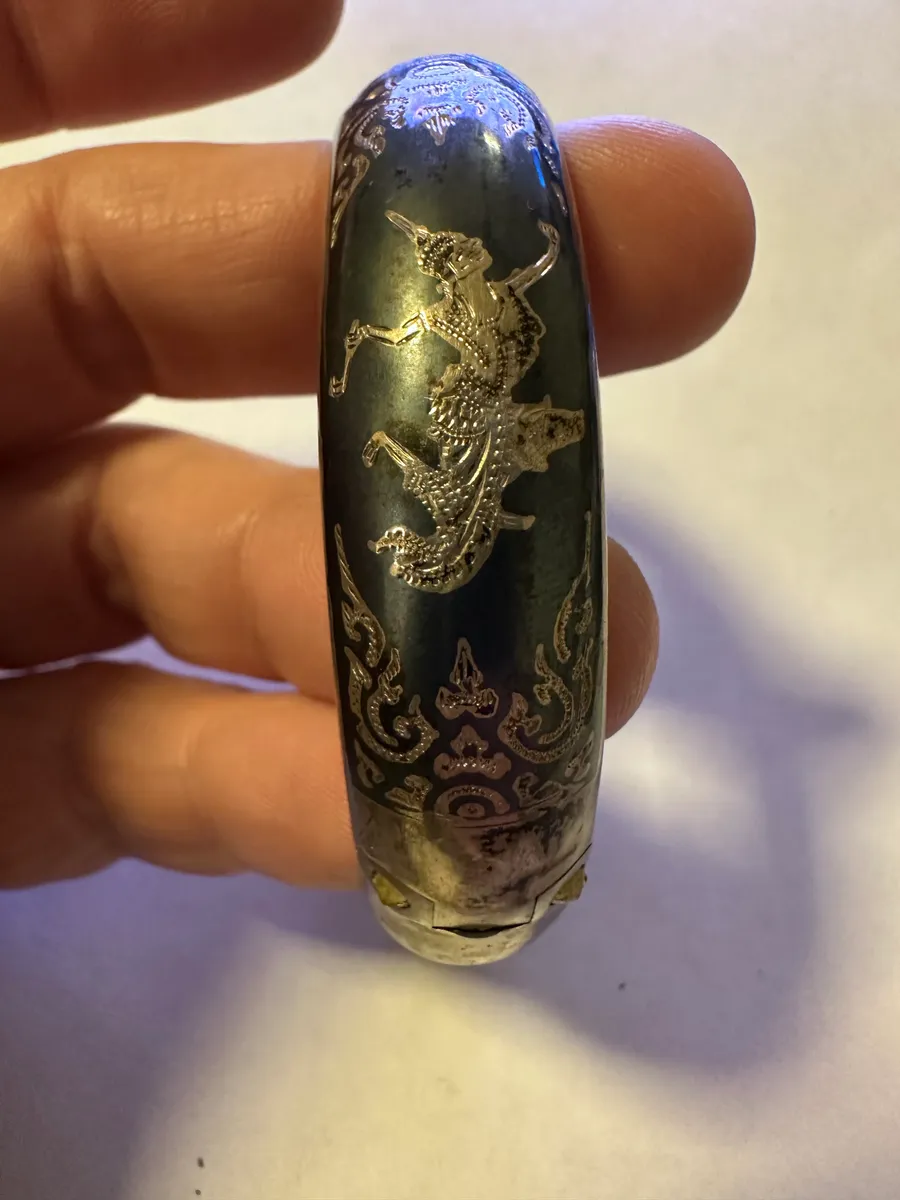 Siam Sterling Niello Bracelet 9