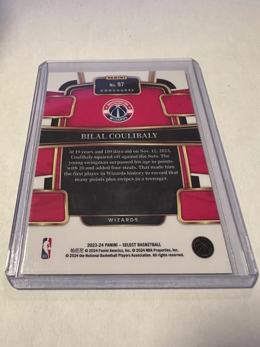Bilal Coulibaly Rookie Lot – Select Blue + Court Kings Water Color + Donruss Rated Rookie 3