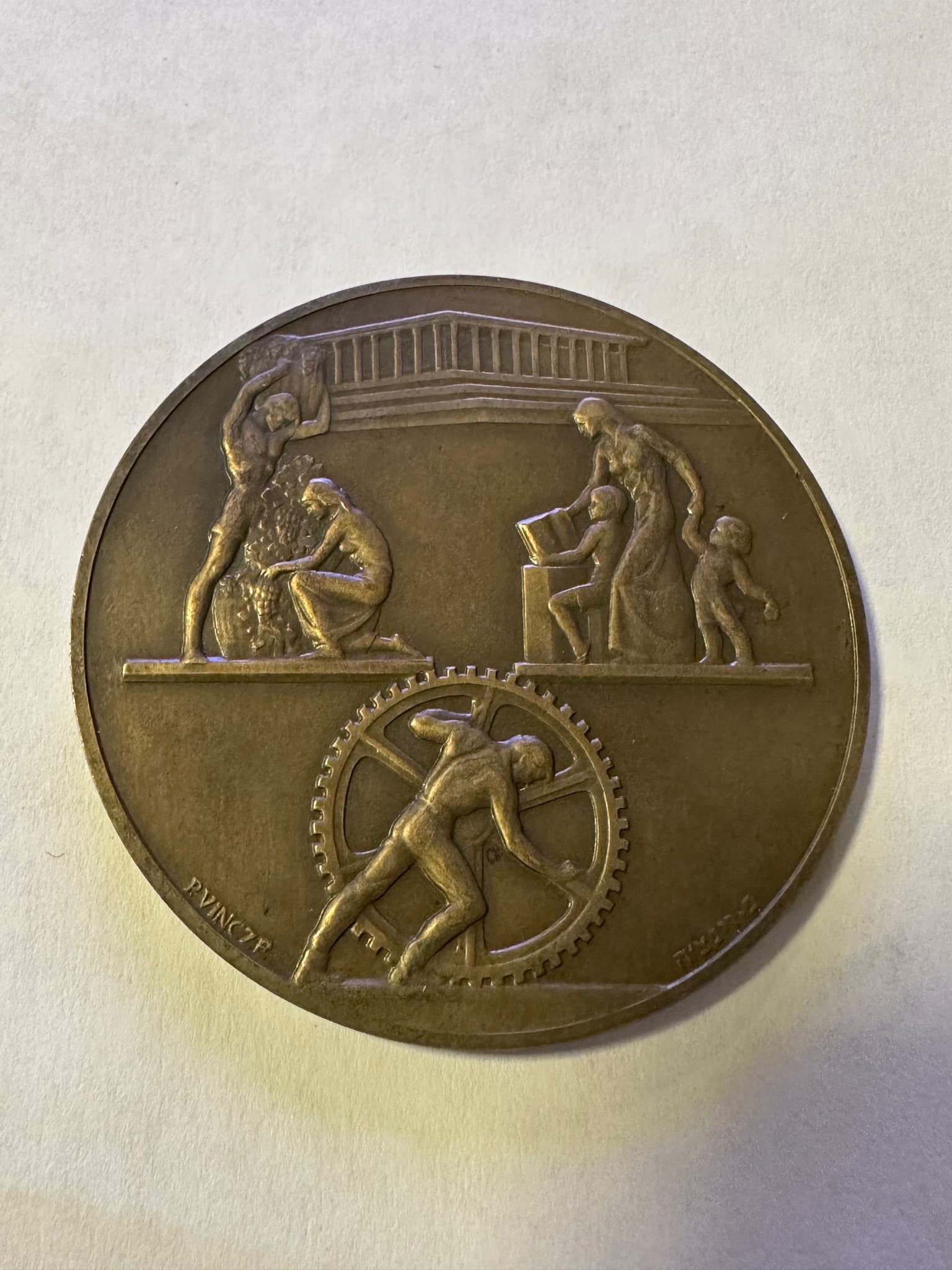 Vintage Israel Bronze Medal 1966 – State of Israel (I.G. 1966) Government Issue 2