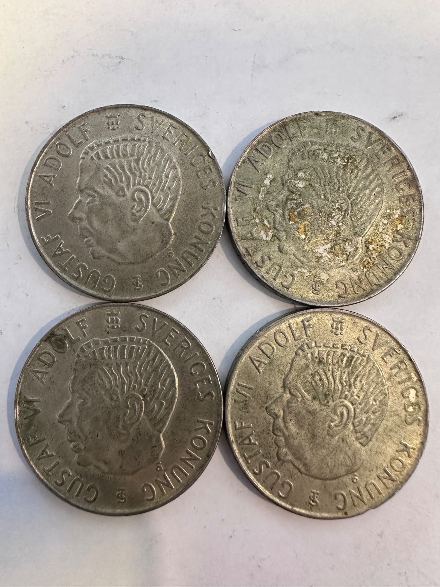 Sweden Silver Coin Lot – Gustaf VI Adolf – 5 Kronor & Kronor (1953–1955) – 72.19g 2