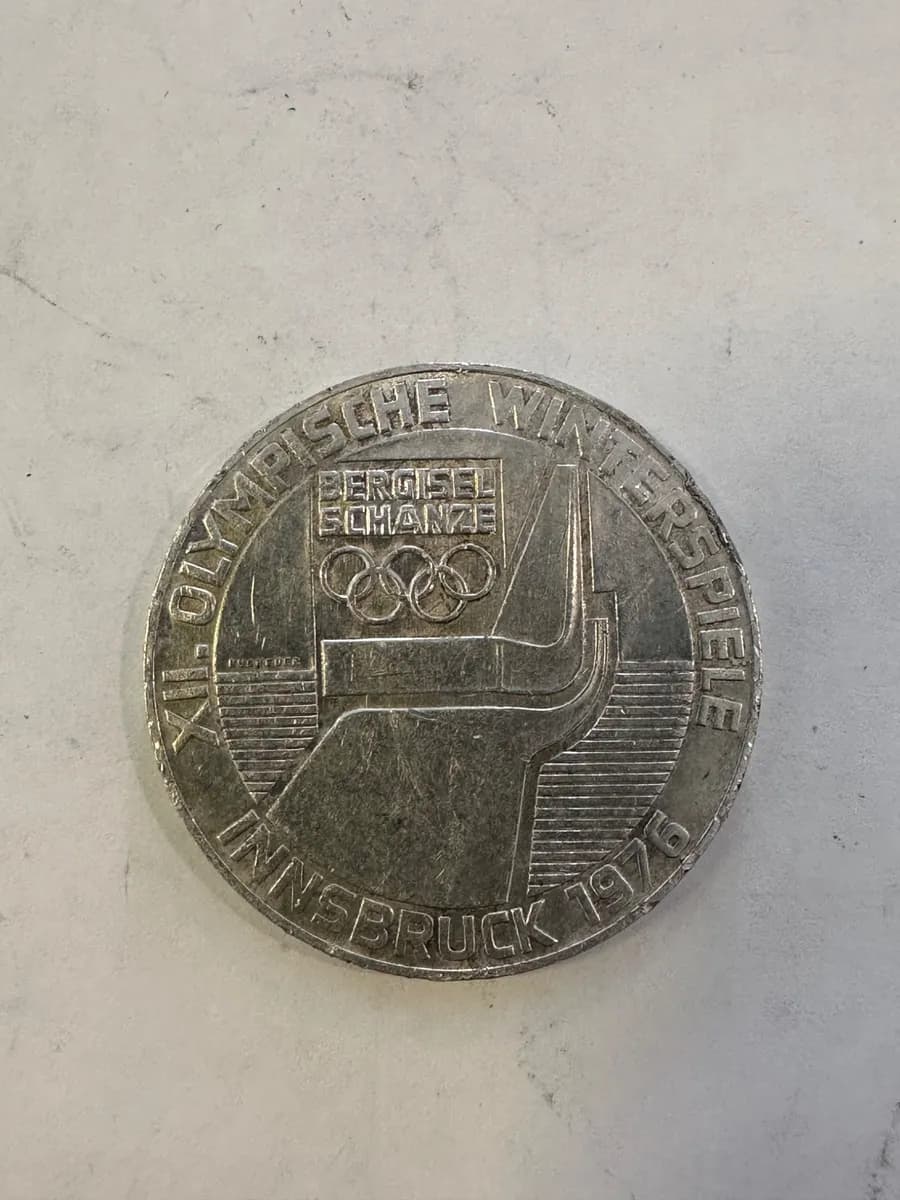 Austria 100 Schilling Silver Coin 1976 Innsbruck Winter Olympics Commemorative