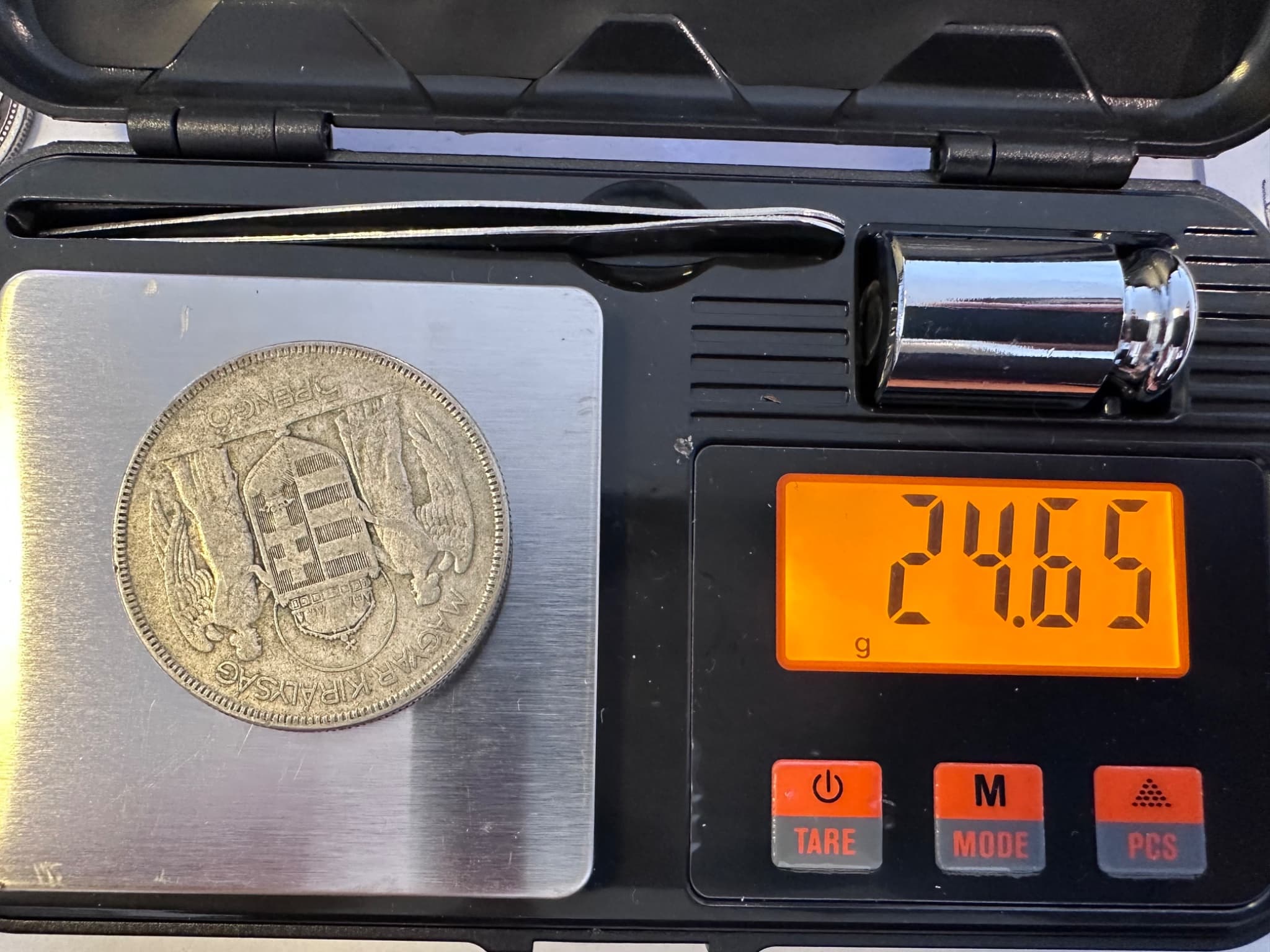 1930 Hungary 5 Pengő Silver Coin (Miklós Horthy Commemorative) 3