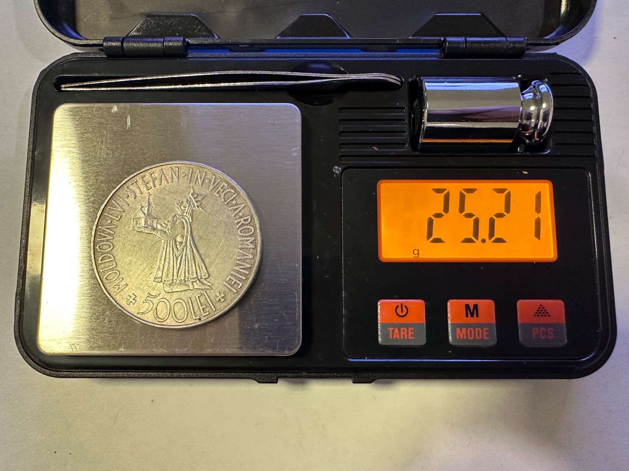 Romania 500 Lei 1941 Silver Coin King Mihai I Moldova Stefan Commemorative 3