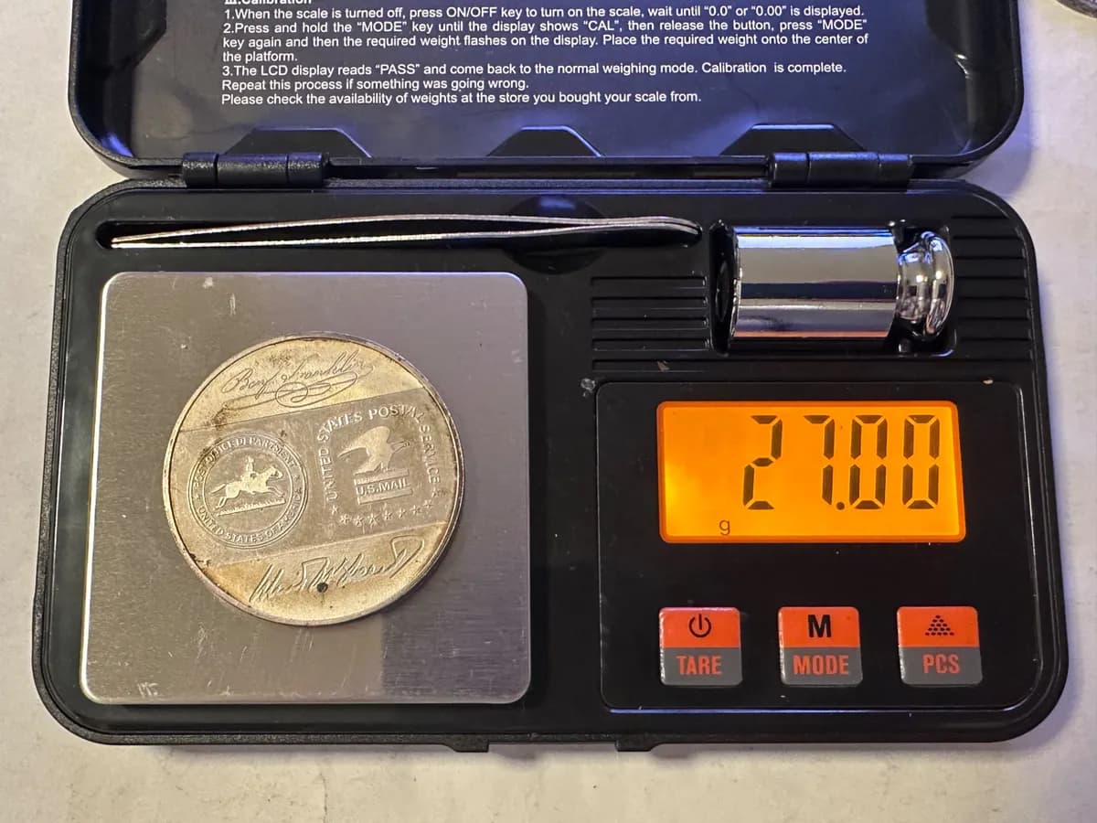 1971 Franklin Mint Sterling Silver USPS Commemorative Medal Benjamin Franklin Winton M Blount 3