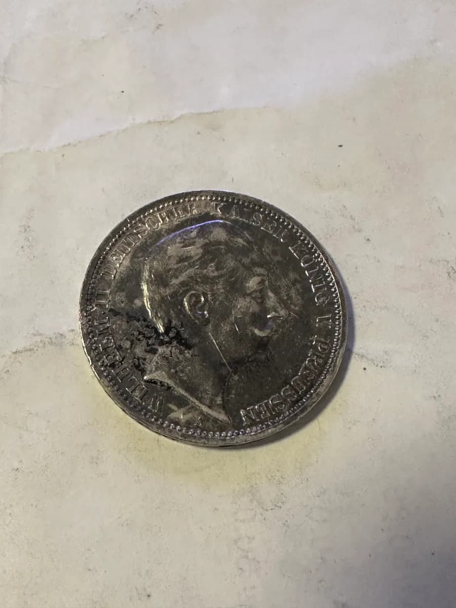 German Empire 3 Mark Silver Coin Wilhelm II 16.52g .900 Silver Deutsches Reich Eagle