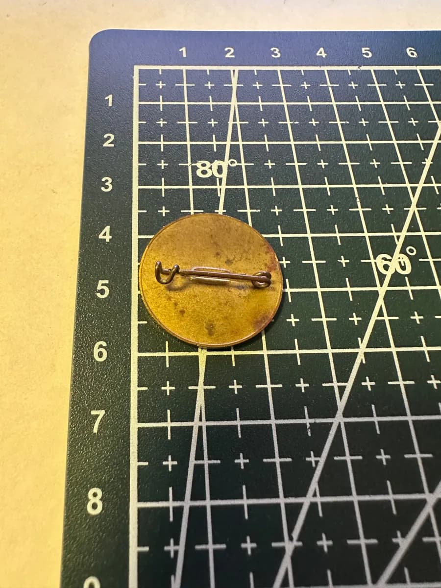 Swiss 5 Francs Coin Style Lapel Pin - Helvetia Gold Tone 2