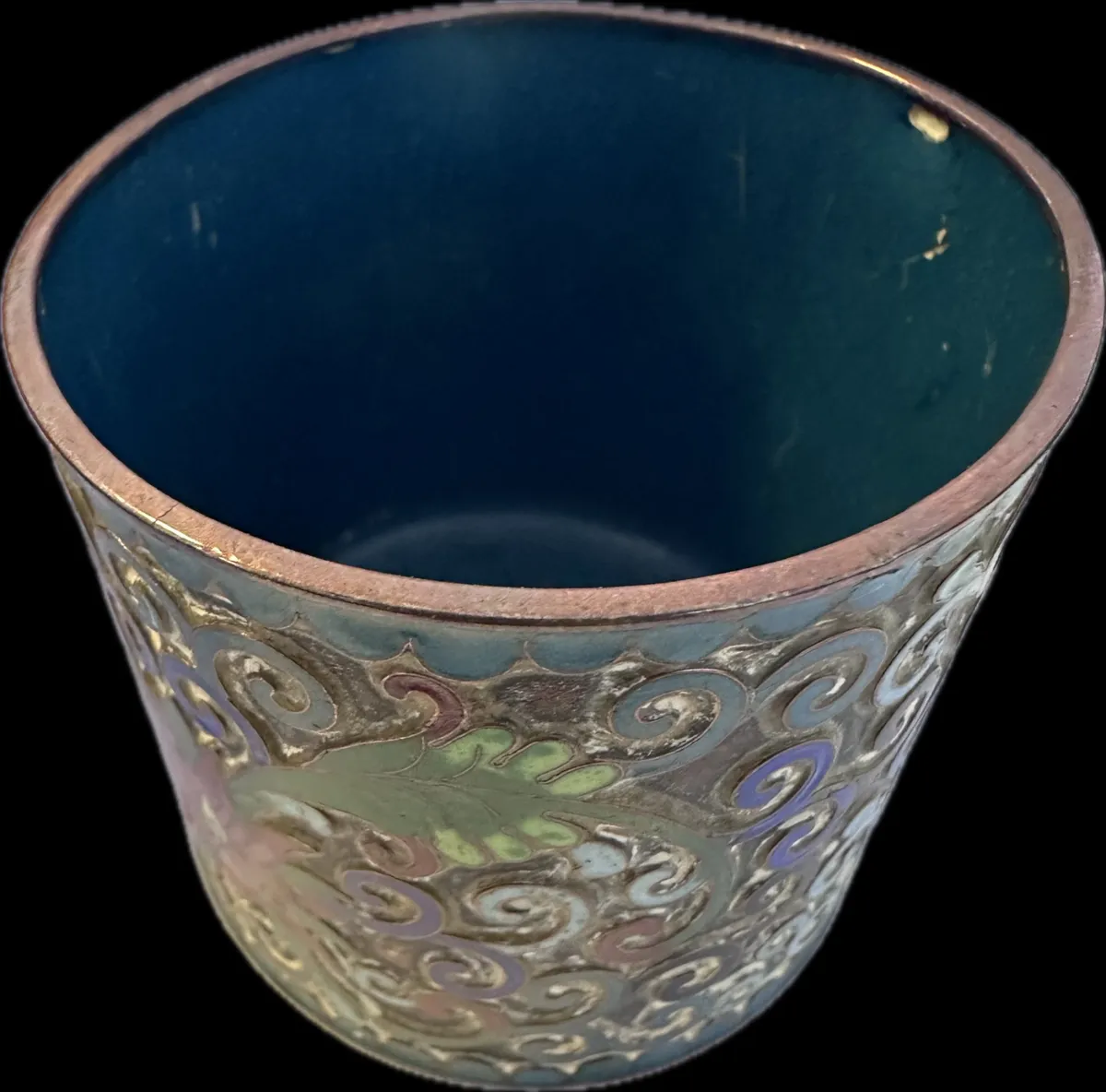 Vintage Chinese Cloisonné Enamel Brush Pot / Pen Holder, 20th Century 4