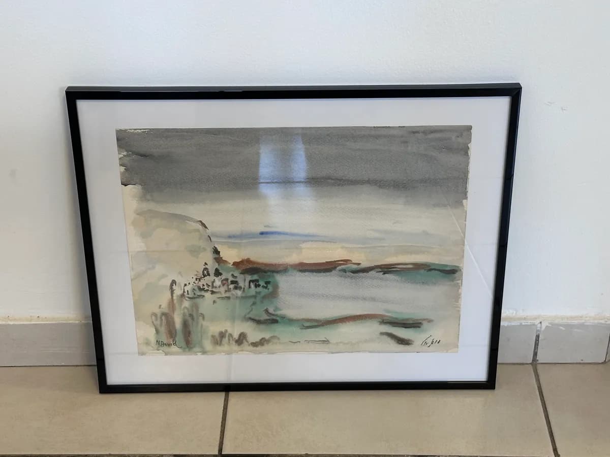 Mordechai Avniel (1900–1989) – Original Watercolor Landscape, Signed 3