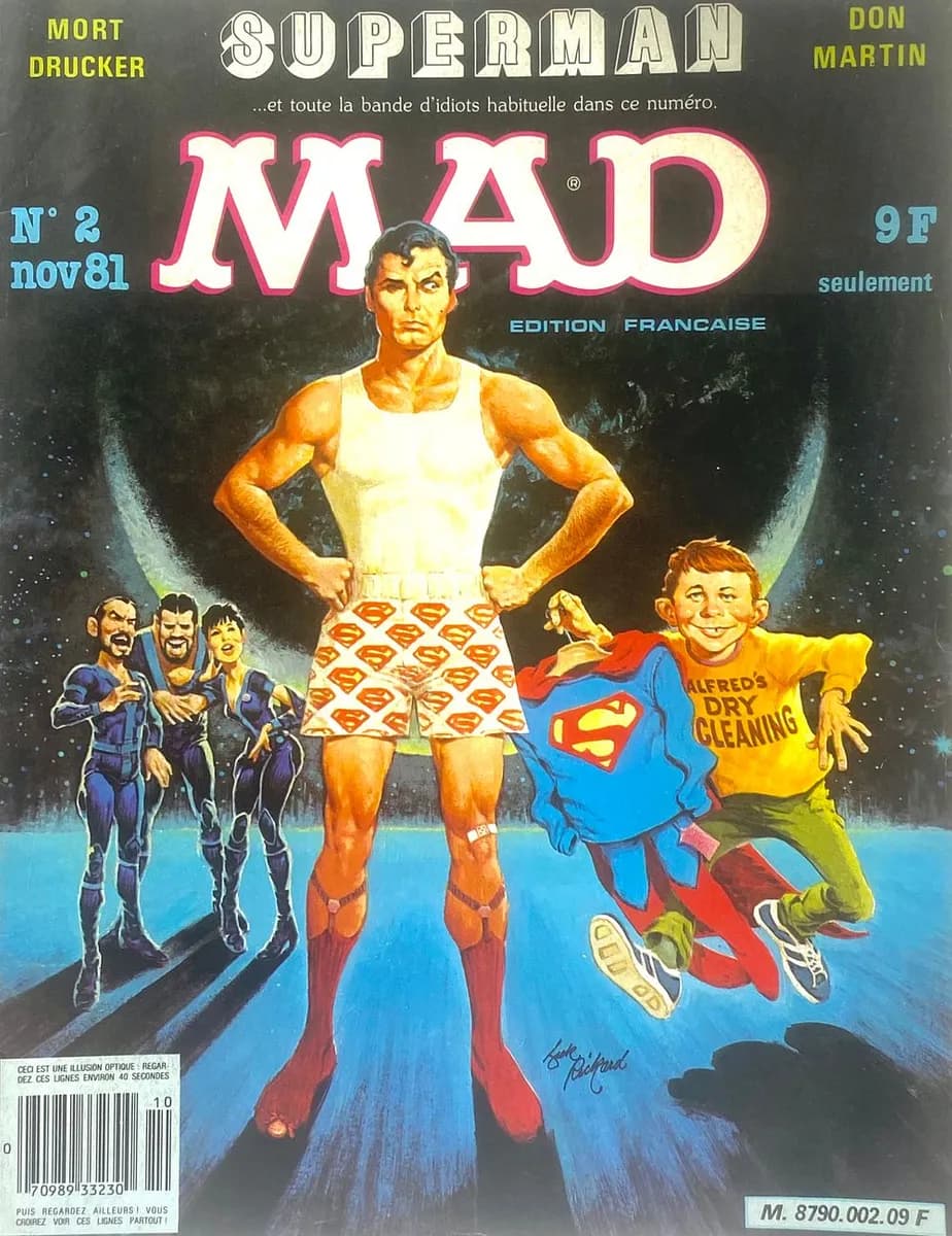 MAD Magazine - Édition Française No. 2 (Nov 1981) - Superman Cover