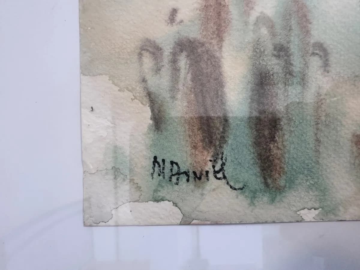 Mordechai Avniel (1900–1989) – Original Watercolor Landscape, Signed 6