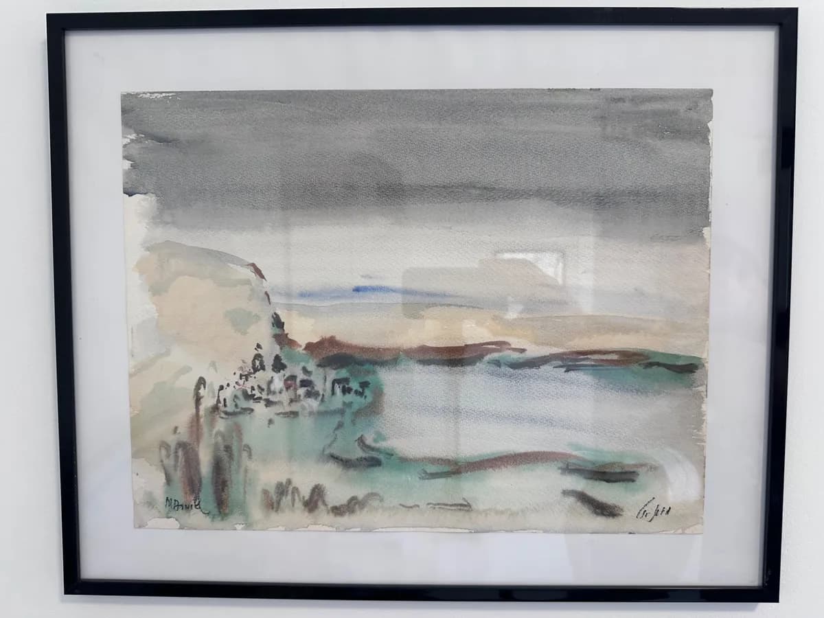 Mordechai Avniel (1900–1989) – Original Watercolor Landscape, Signed 3