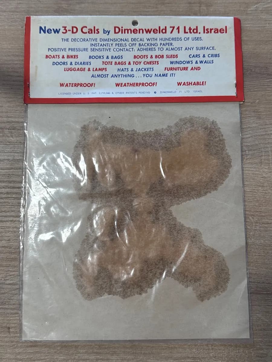 Vintage Israeli Disney 3-D-CALS Large Stickers by Dimenweld 71 - Set of 4 Sealed Packs 5