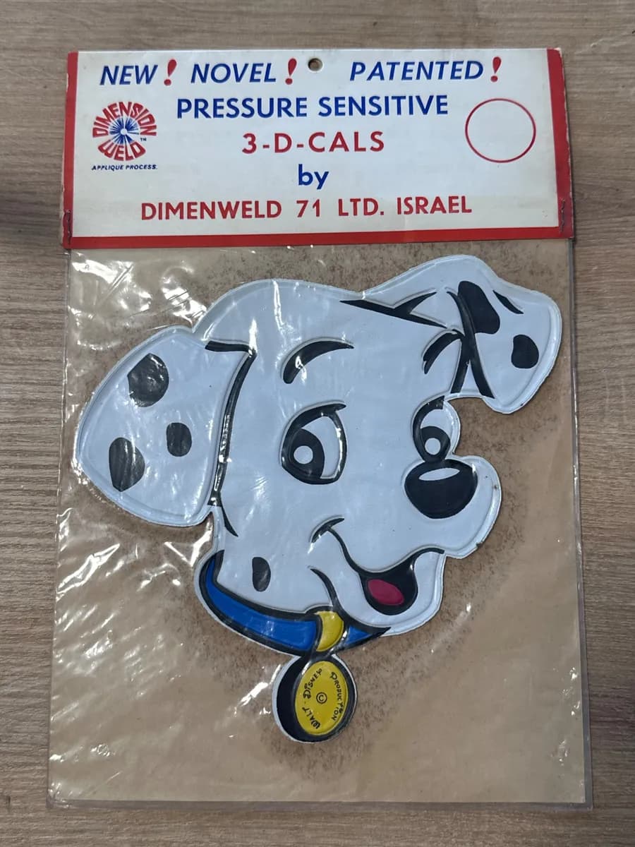 Vintage Israeli Disney 3-D-CALS Large Stickers by Dimenweld 71 - Set of 4 Sealed Packs 6