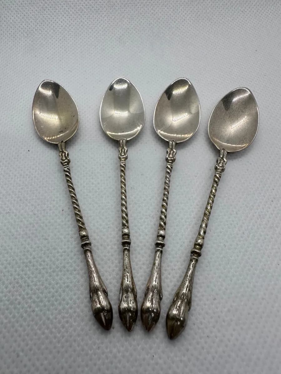 Dutch 835 Silver Demitasse Spoons Set