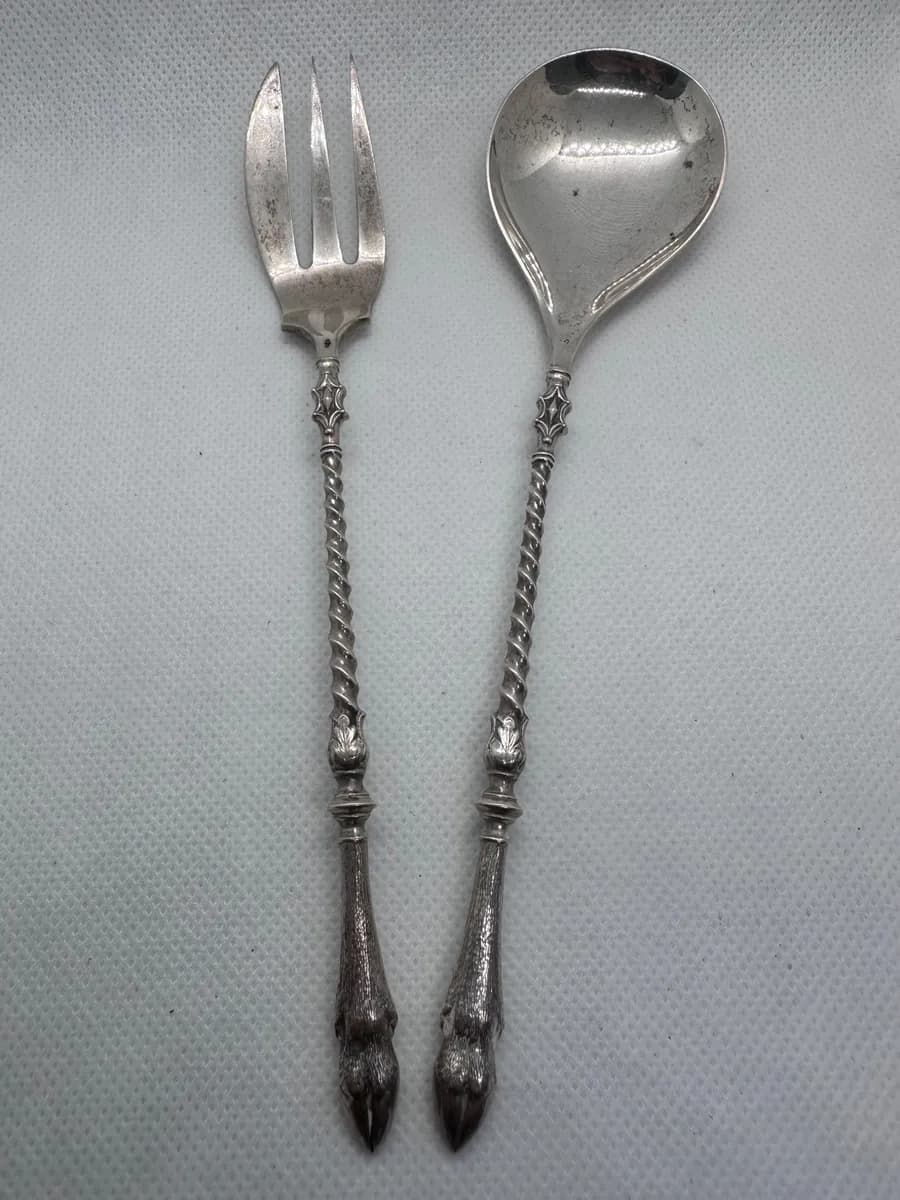 Dutch 835 Silver Salad Antipasto Serving Set