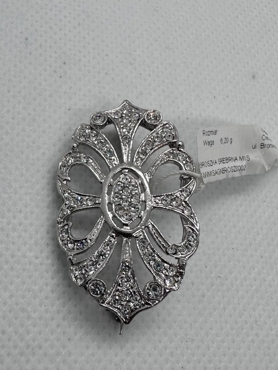Sterling Silver Art Deco-Style Brooch - New Old Stock 2