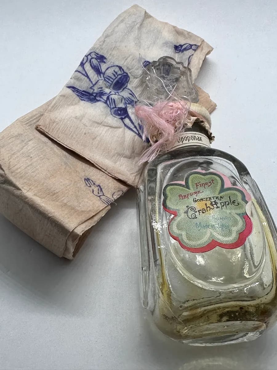 Antique Japanese Perfume Bottle, S. Nonomura Crab Apple, Taisho Era (Original Box) 5