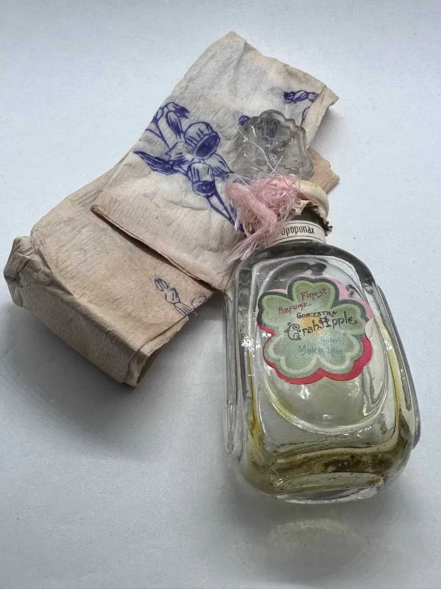 Antique Japanese Perfume Bottle, S. Nonomura Crab Apple, Taisho Era (Original Box) 6