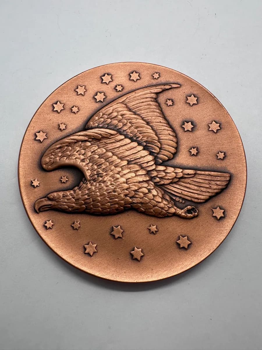 1963 Christian Gobrecht 'Coin Medals' Bronze Commemorative Medal (76mm) 3