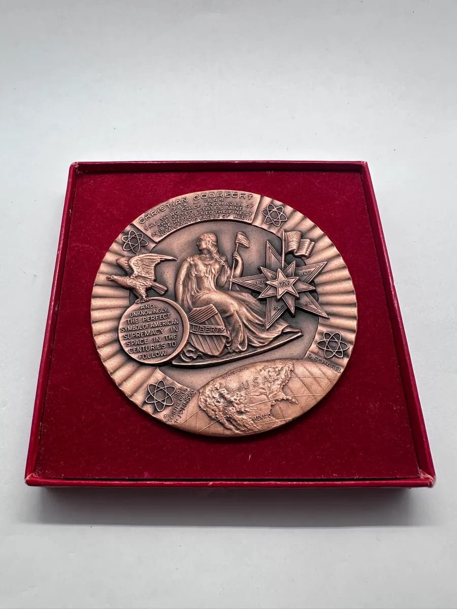 1963 Christian Gobrecht 'Coin Medals' Bronze Commemorative Medal (76mm) 4