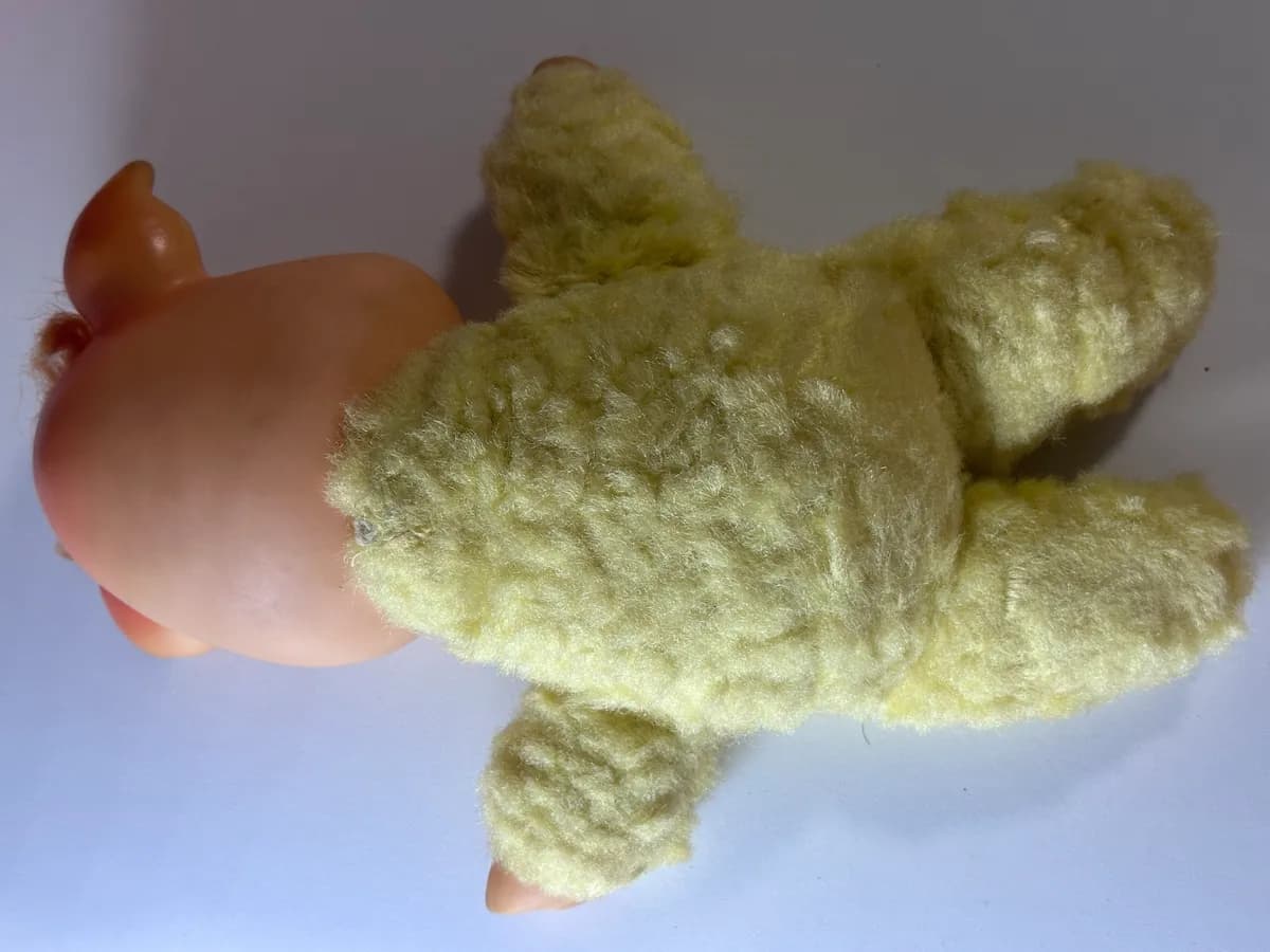 Vintage Soviet Rubber and Fabric Pig Doll 6