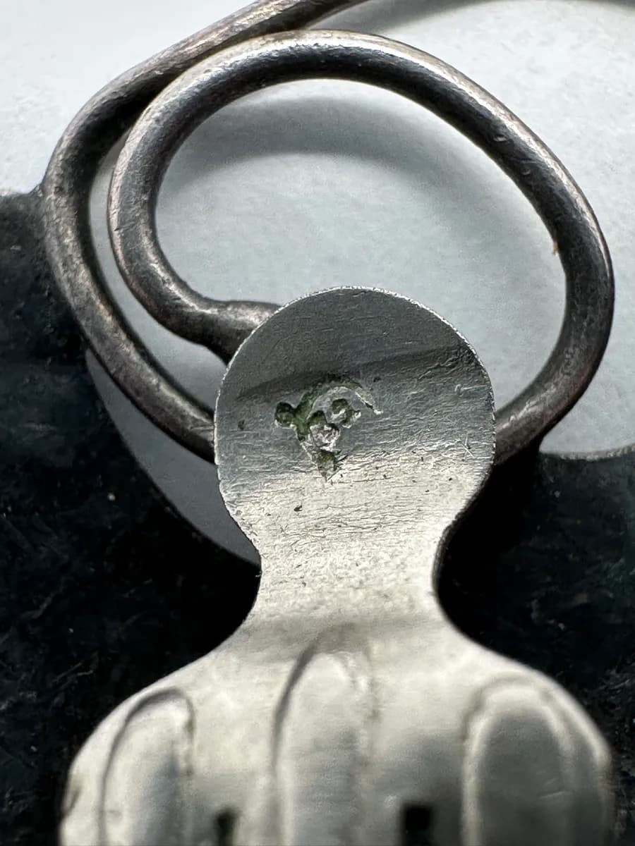 Vintage Sterling Silver Modernist Brutalist Sculptural Earrings 5