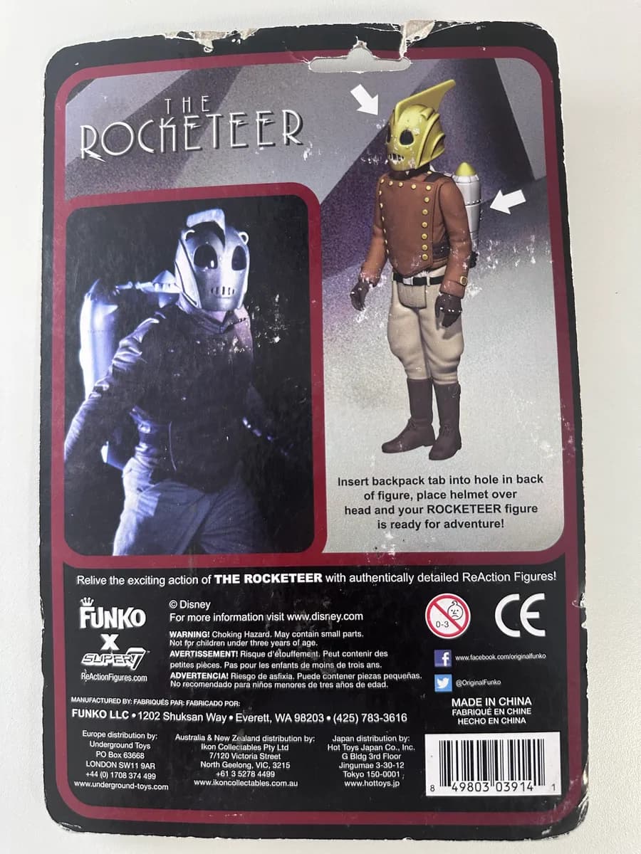 The Rocketeer ReAction 3.75" Action Figure, Funko x Super7, Carded 3