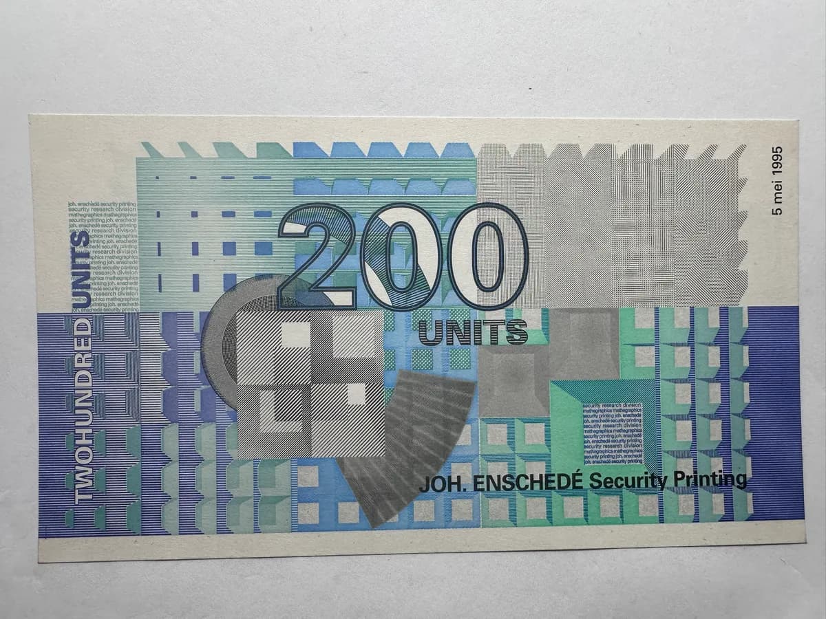 Joh. Enschedé 200 Units Security Test Note, 1995, UNC