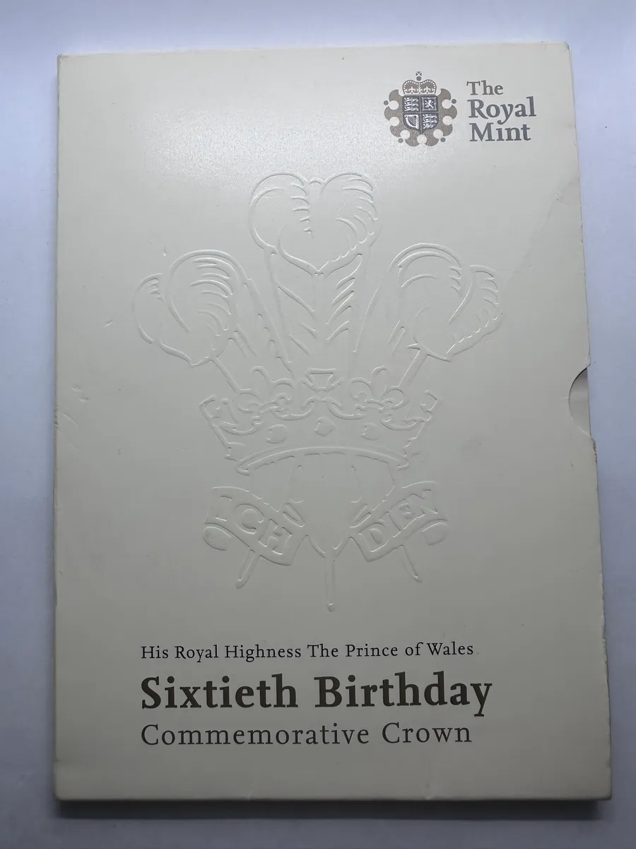 2008 UK £5 Crown, Prince of Wales 60th Birthday, Royal Mint BU Pack 5