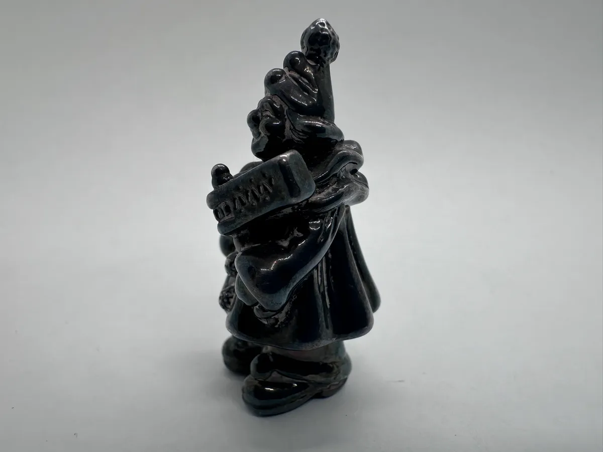 Miniature Sterling Silver (925) Purim Clown with Gragger Figurine 4