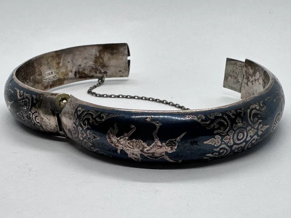 Siam Sterling Niello Bracelet 4