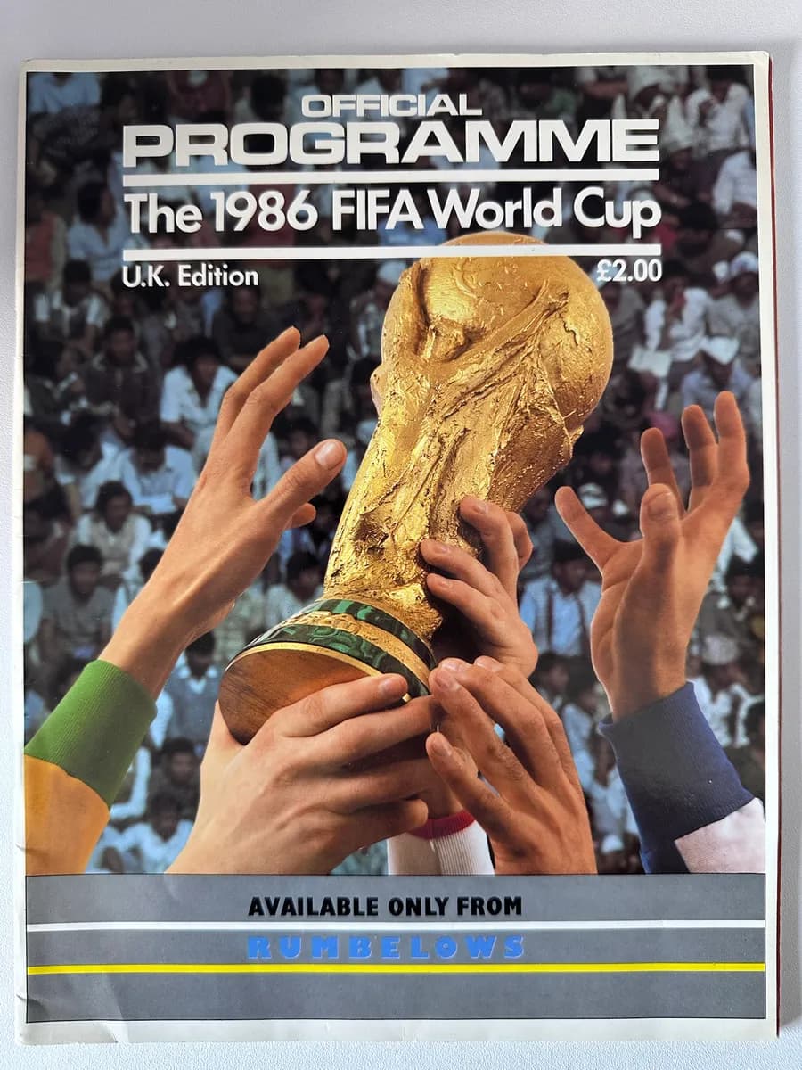 1986 FIFA World Cup Mexico Official Programme, UK Edition, Maradona, Argentina, England, Platini