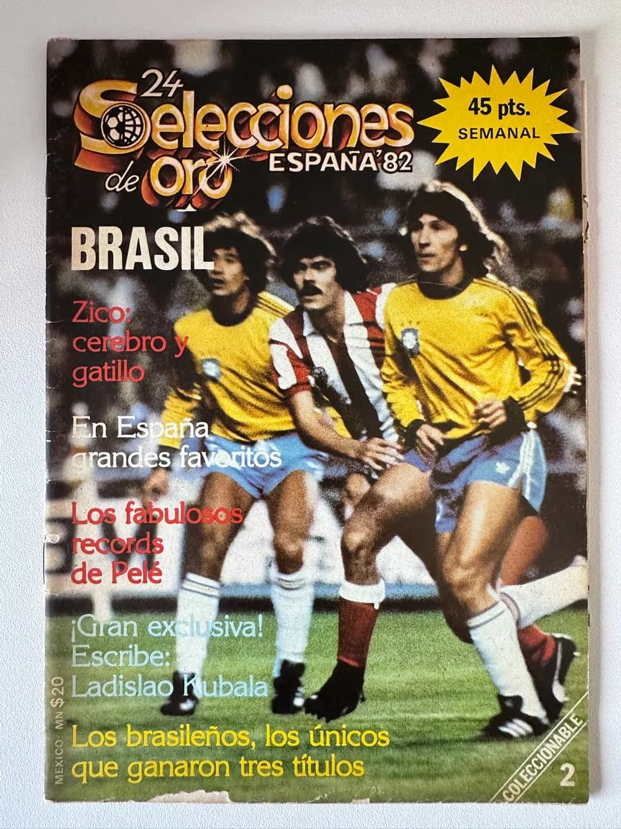 Selecciones de Oro España '82 No. 24, Brazil Issue with Poster, 1982 World Cup Magazine