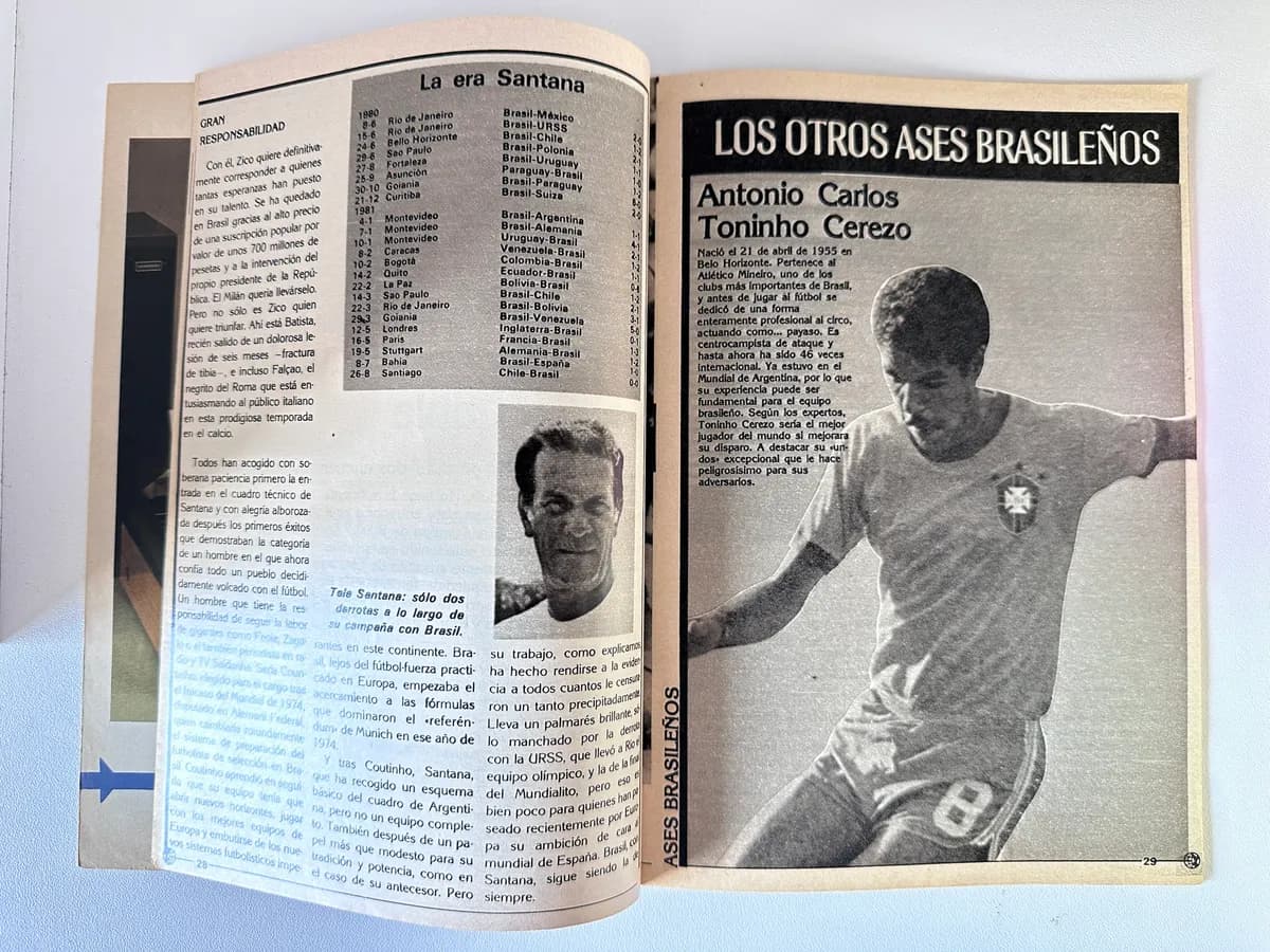 Selecciones de Oro España '82 No. 24, Brazil Issue with Poster, 1982 World Cup Magazine 6