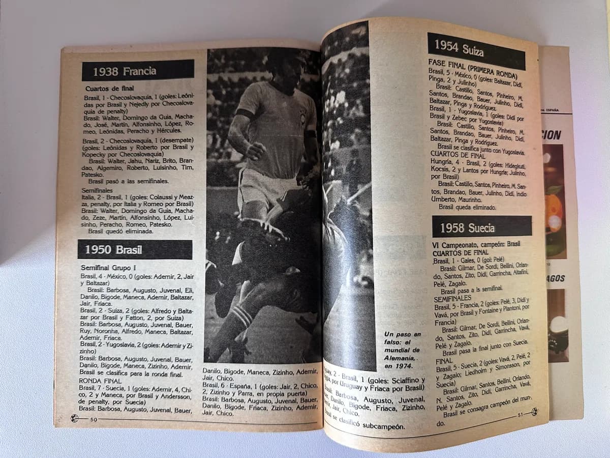 Selecciones de Oro España '82 No. 24, Brazil Issue with Poster, 1982 World Cup Magazine 7
