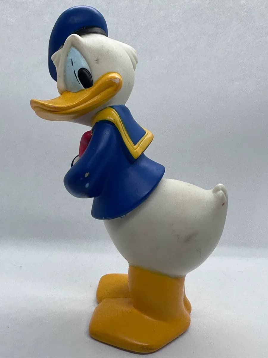 Vintage Disney Donald Duck Squeeze Toy Figure, Sailor Suit, Arms Crossed, 14 cm 4